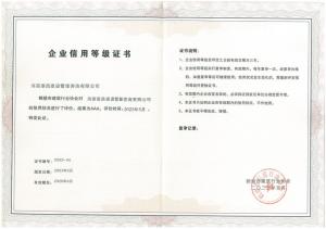 2022年市建筑AAA級(jí)信用企業(yè)